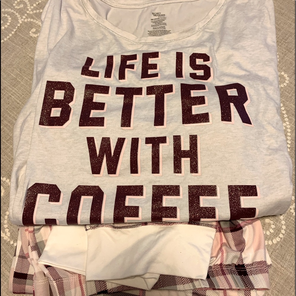 Pajamas two piece “Life is better with coffee”